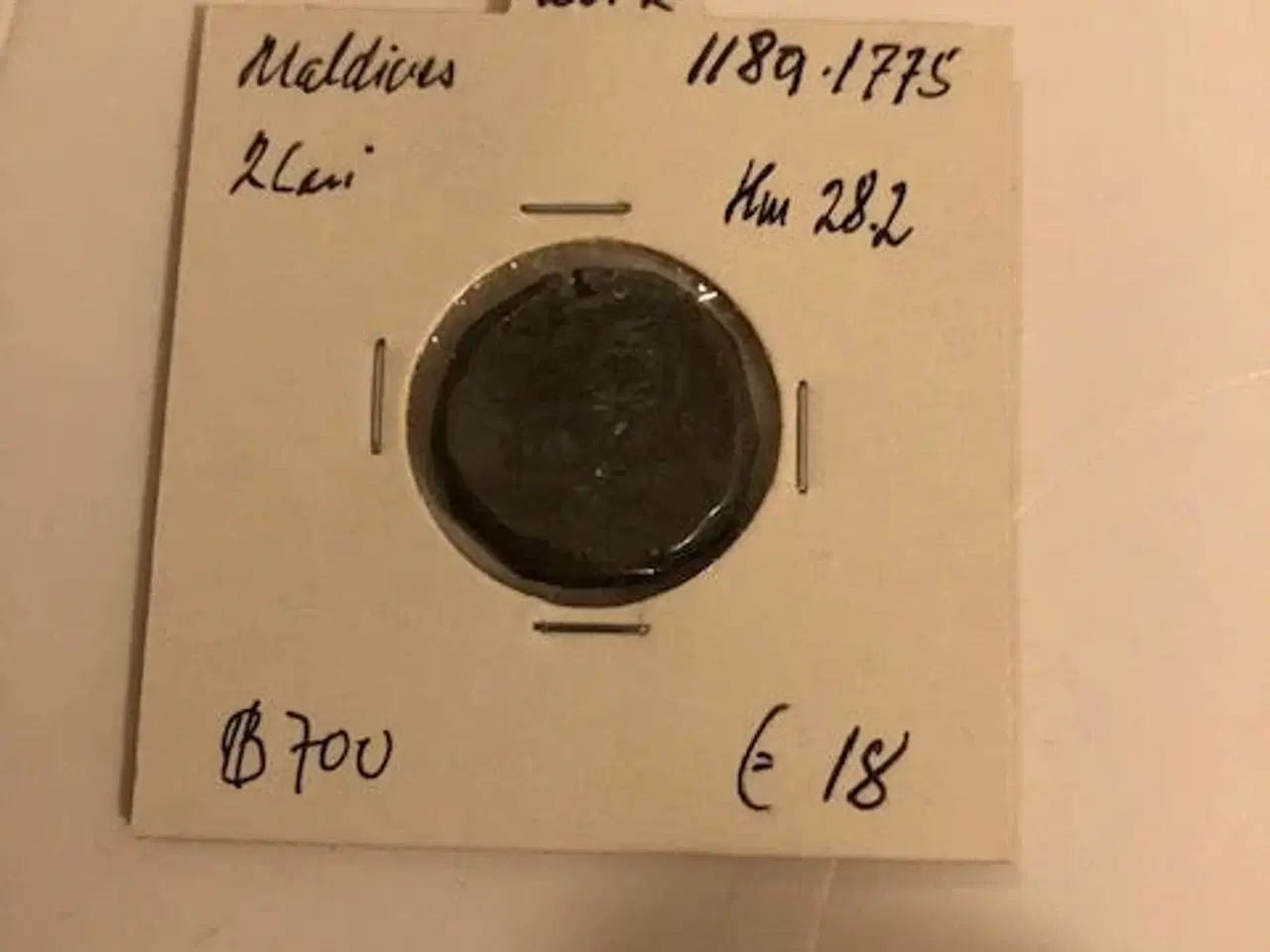 Billede 1 - Maldives 2 Lari 1189-1775 KM 28.2