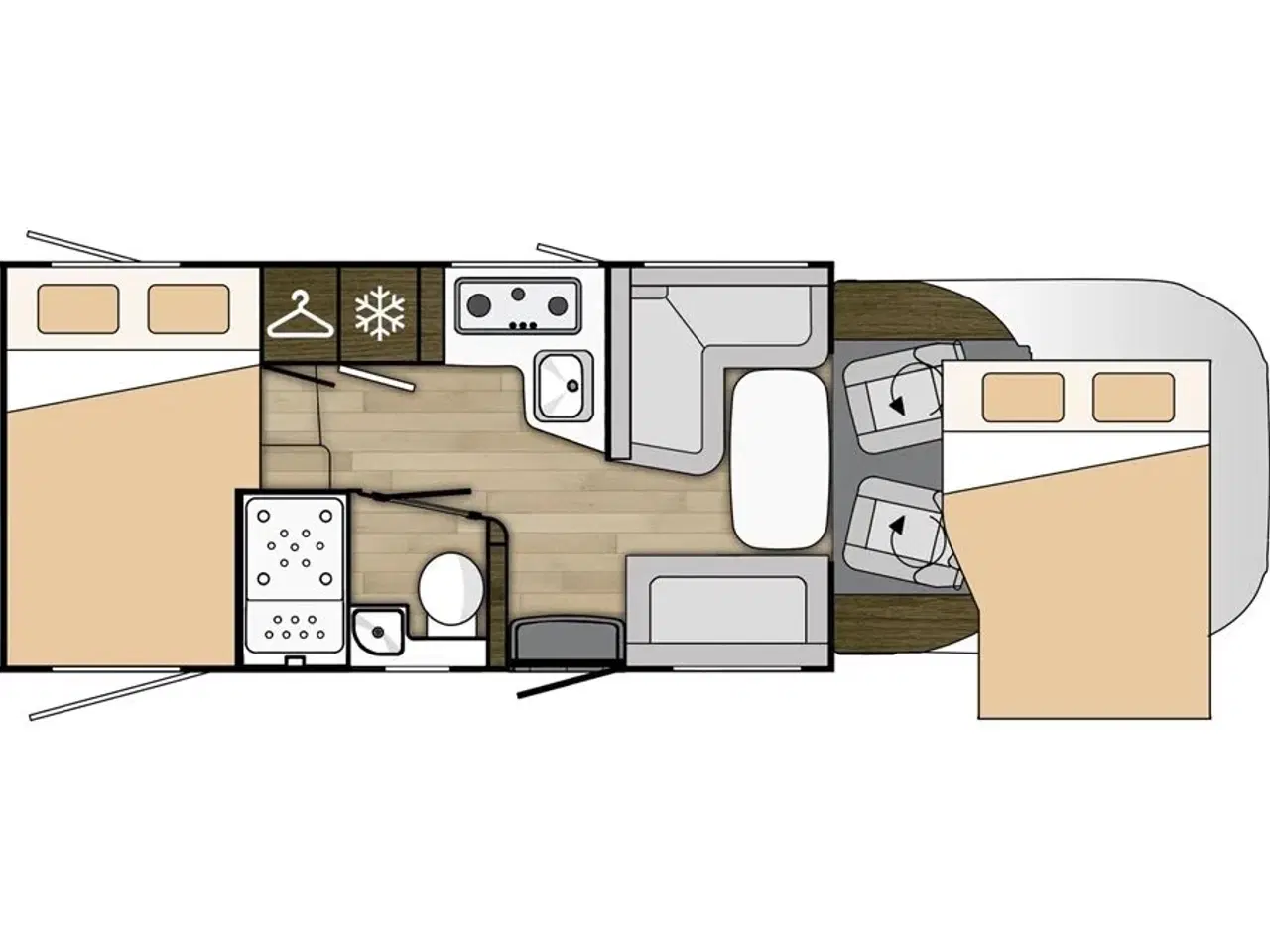 Billede 5 - 2022 - Benimar Tessoro 442   Nk. Pakke. automatgear. solcelle. 2x Agm Batterier. markise. udv. gasudtag. cykelstativ. sælges kun til cvr !!!