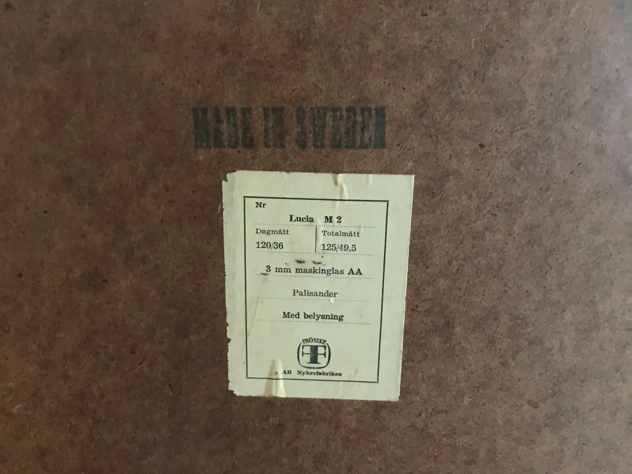 Billede 4 - Figurspejl palisander med lampet.