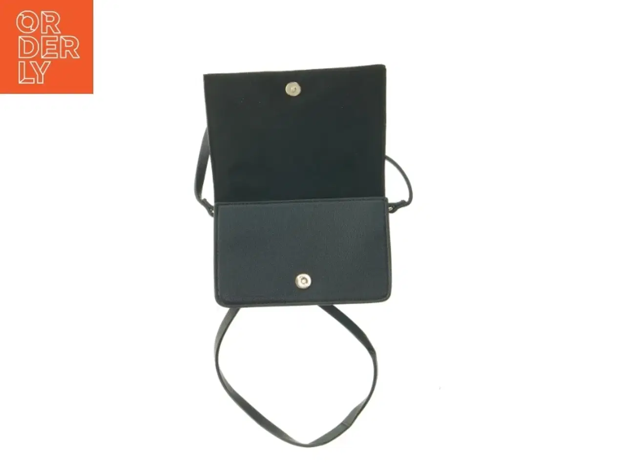 Billede 4 - Sort skuldertaske med gulddetalje fra H&M (str. 11x17x4 cm)