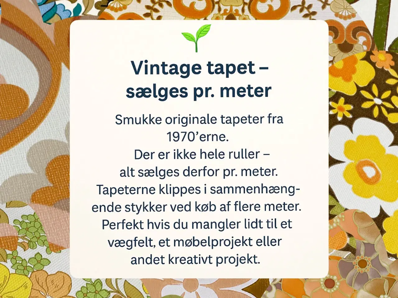 Billede 6 - Originalt retro tapet fra 70’erne