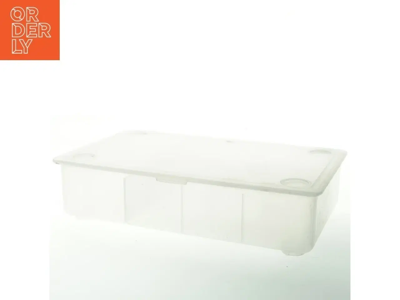 Billede 1 - Gennemsigtig opbevaringskasse med låg fra IKEA (str. 32x19x8 cm)
