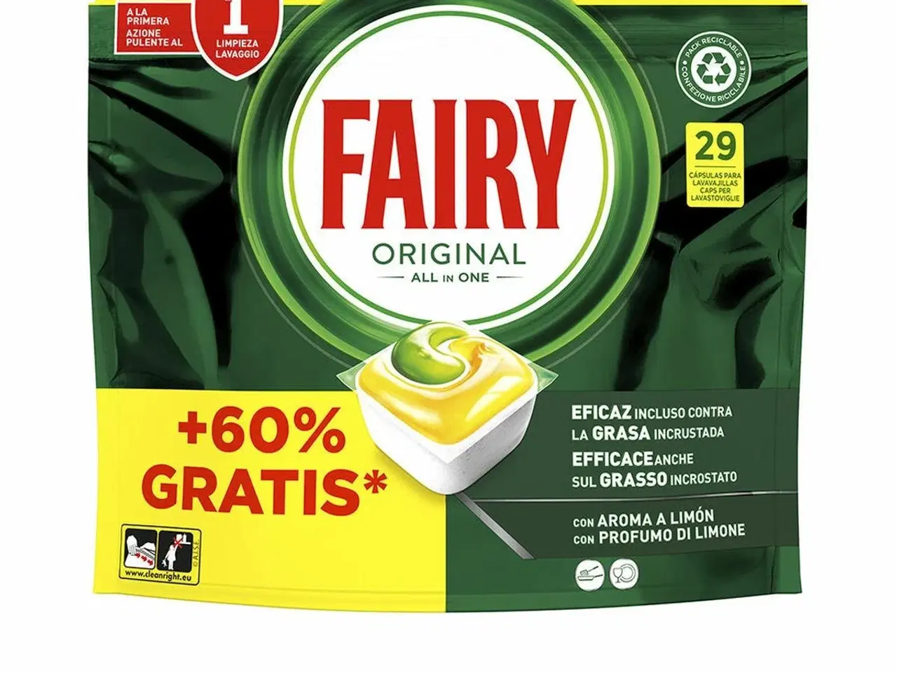 Billede 1 - Opvasketabs Fairy Original All in One - Citron, 29 stk