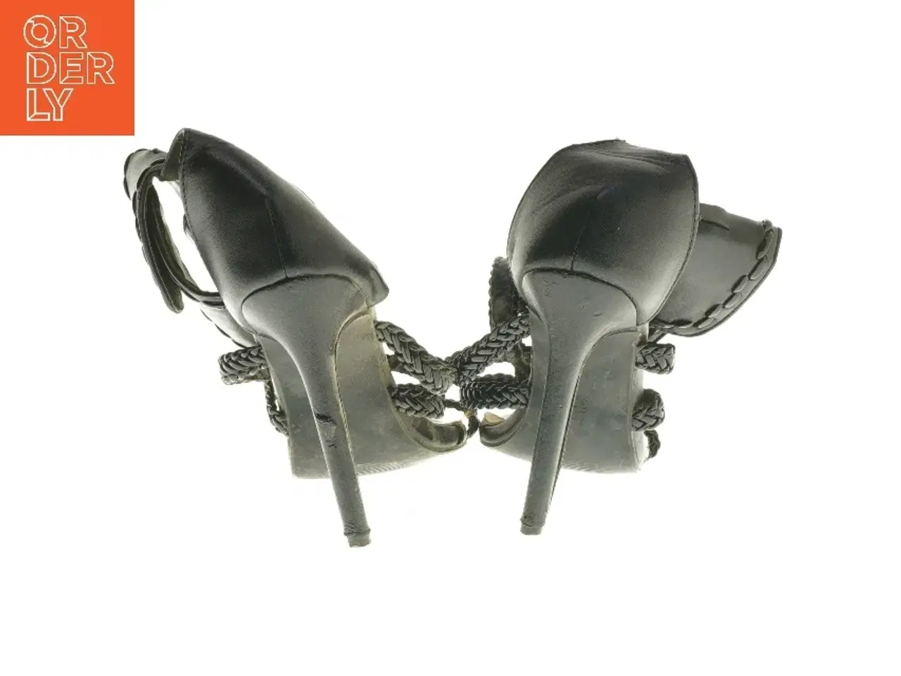 Billede 3 - Sorte stiletter med flettede detaljer fra Joy (str. 36 )