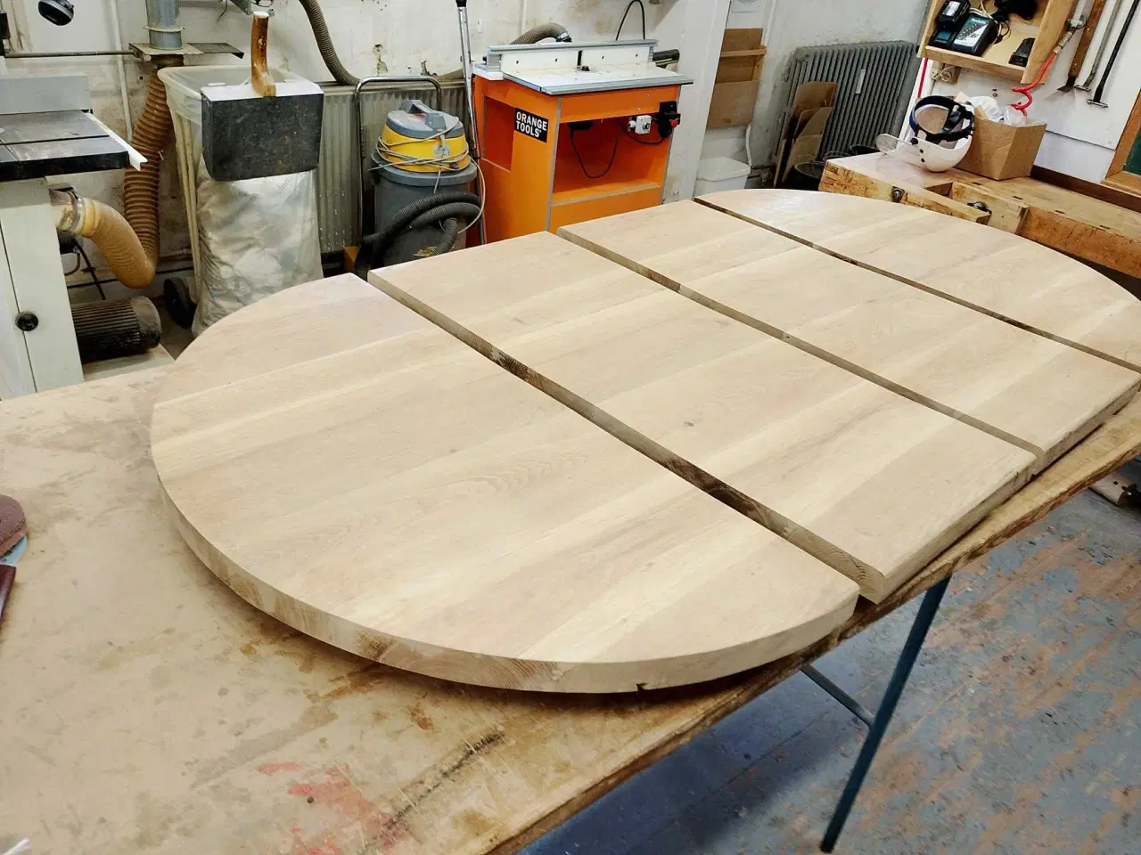 Billede 7 - Rundt massiv egetræsbord