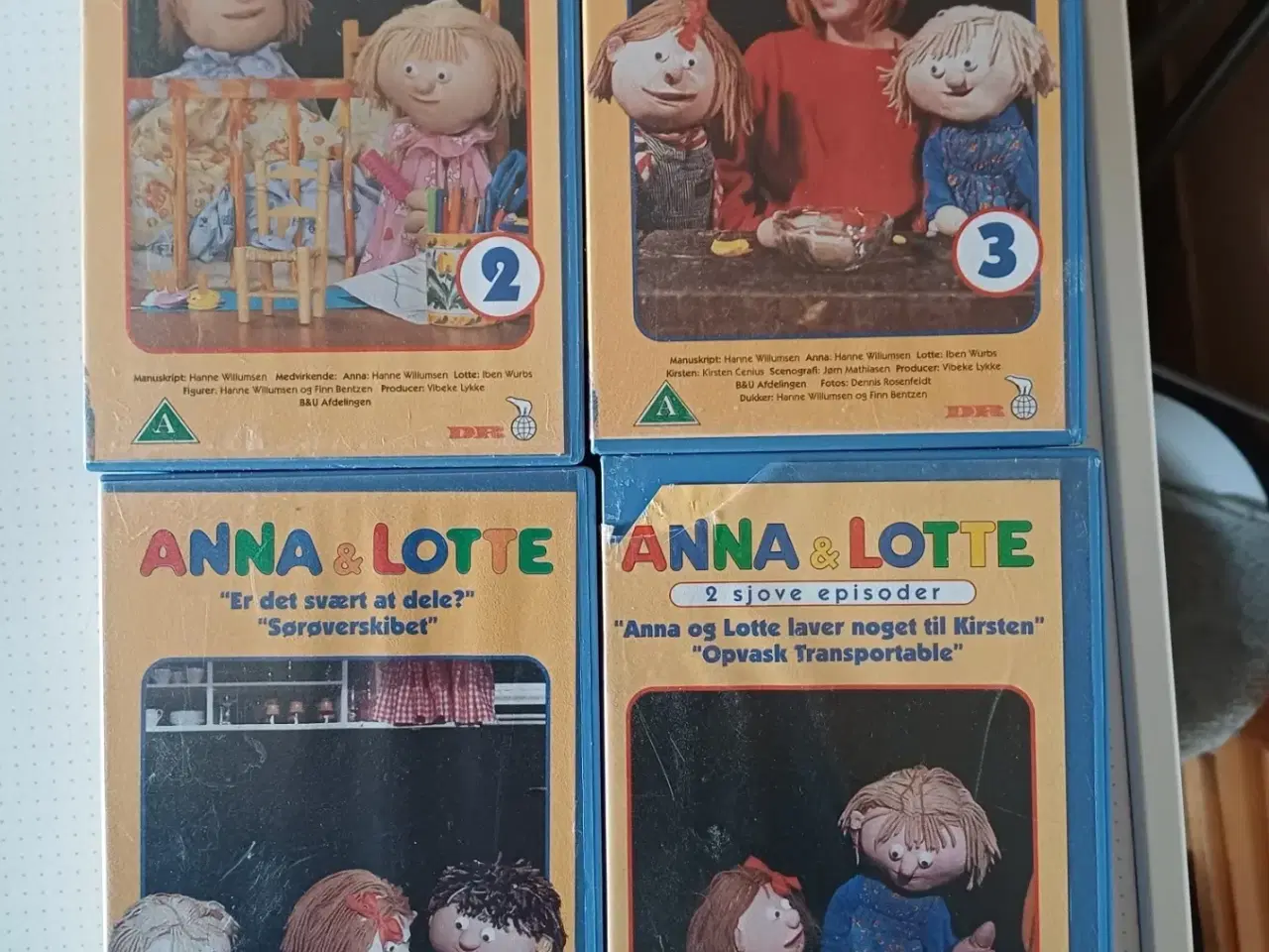 Billede 1 - Anna og Lotte VHS videobånd samling med 4stk.