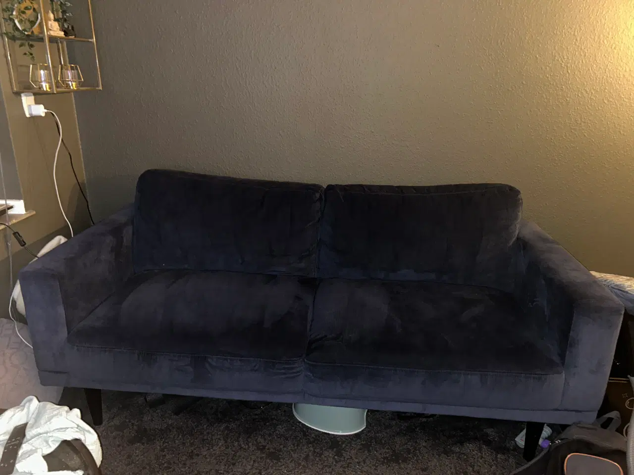 Billede 1 - Sofa + puf i royal blue 