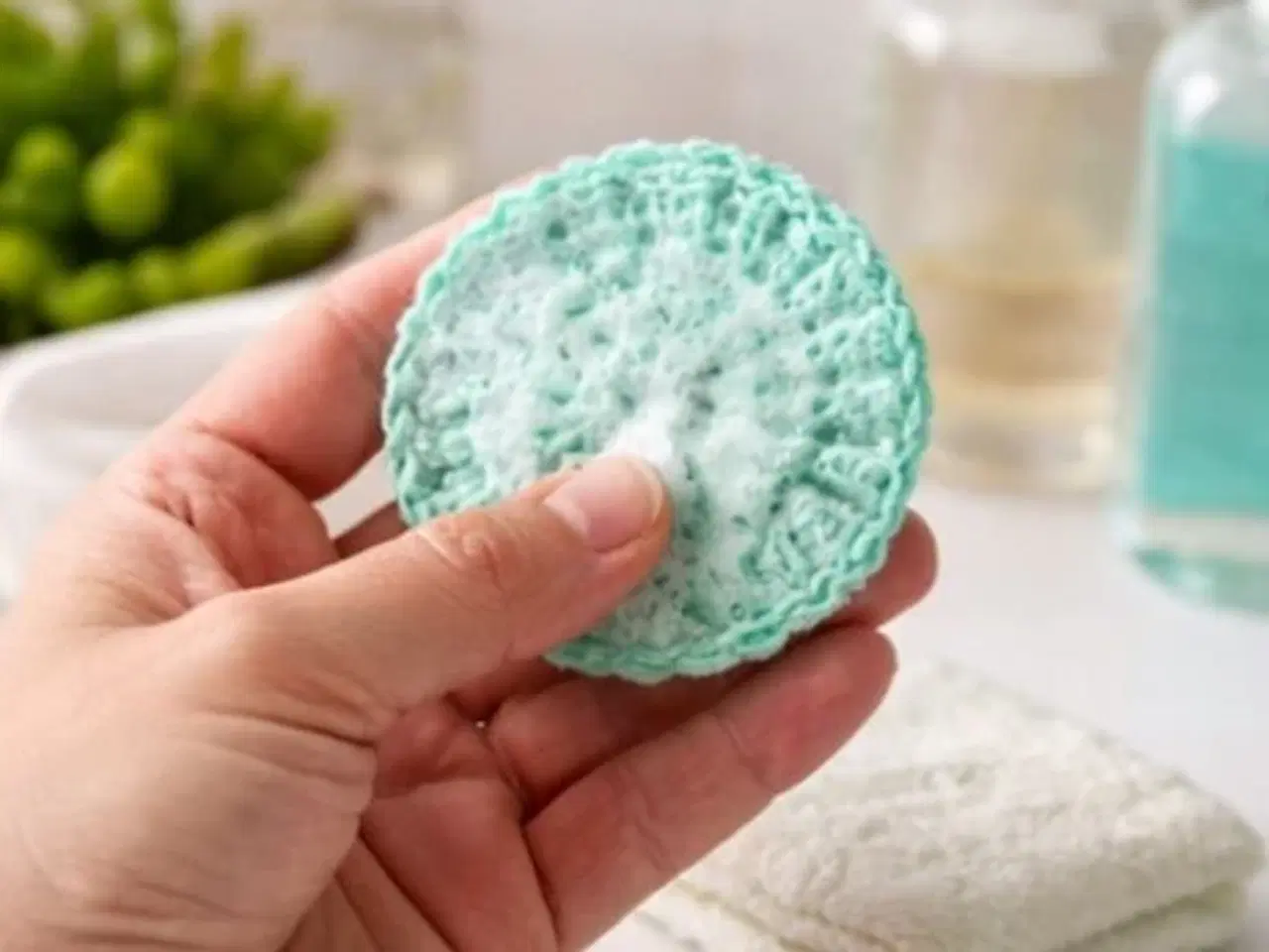 Billede 6 - 16 bomuldsrondeller. Spar ressourcer.