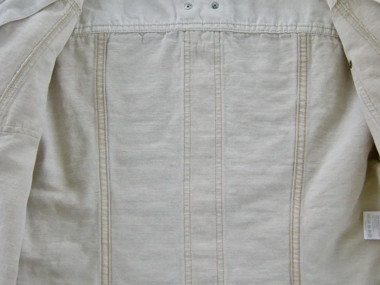 Billede 10 - Denimjakke fra Prèt i bomuld og hør, Str. 38, Sand