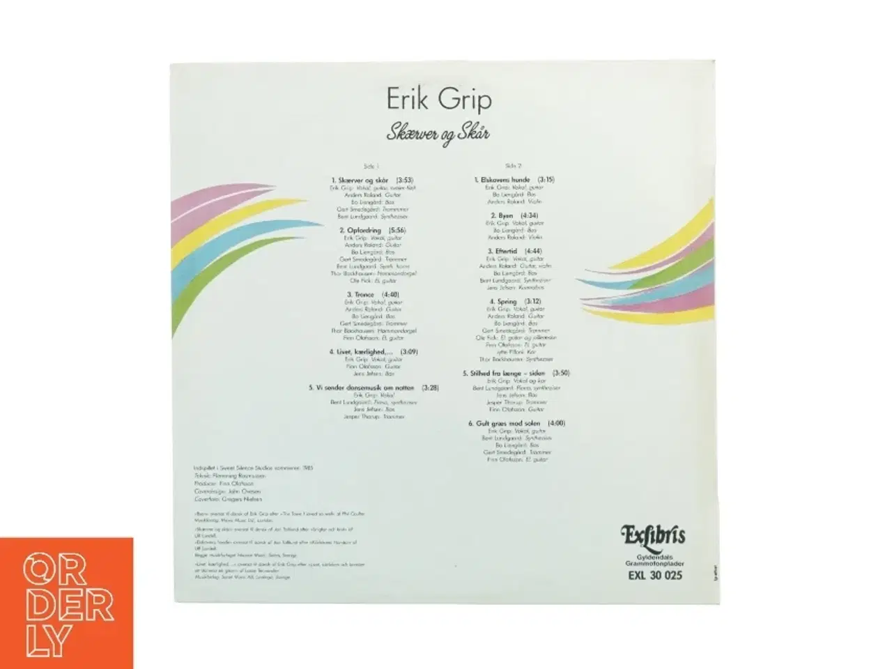Billede 2 - Erik Grip Skærver og skrå LP- Vinylplade fra Exlibris (str. 31 x 31 cm)