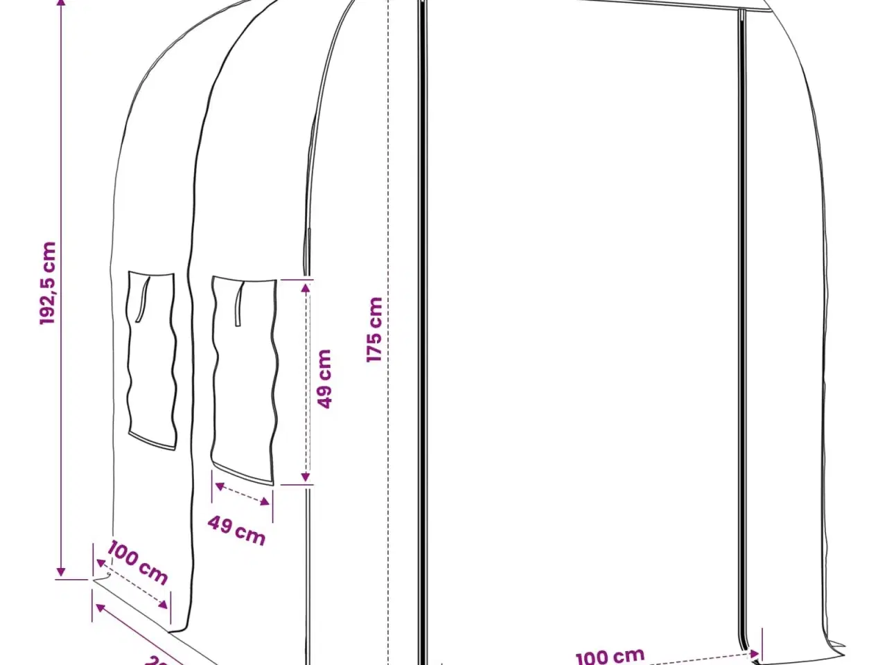 Billede 7 - Drivhus med ramme 160 x 200 x 192,5 cm PVC Transparent