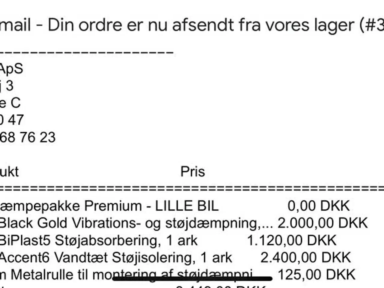 Billede 2 - Støjdæmpning til bil