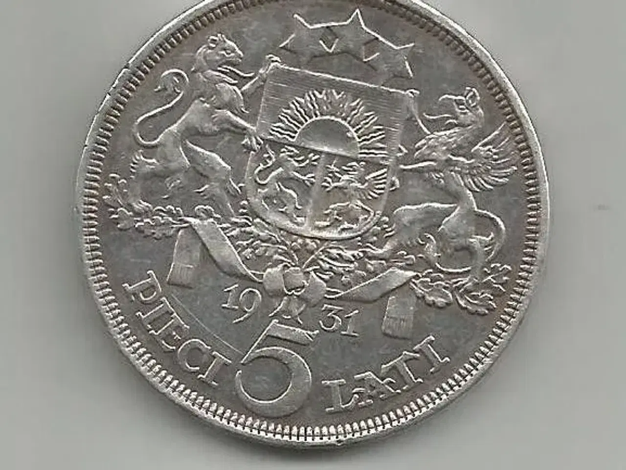 Billede 1 - Sølvmønt 5 lati