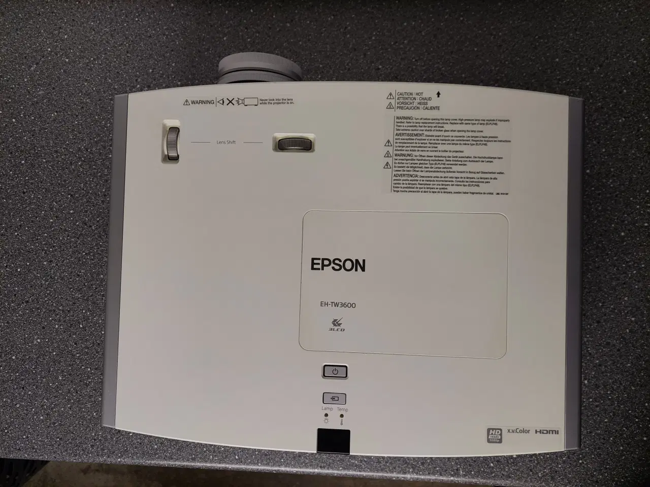 Billede 3 - Projektor Epson EH-TW 3600 med stort lærred
