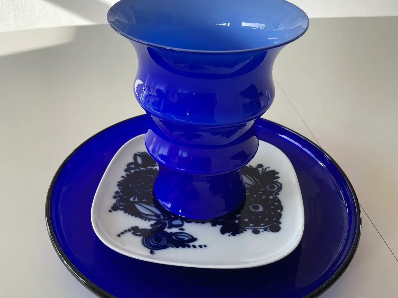 Billede 2 - Blå glaskunst, Holmegård, Rosenthal