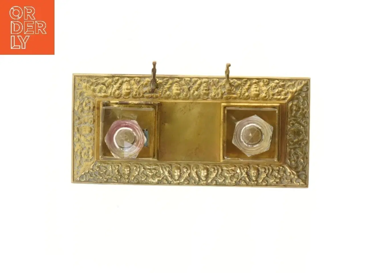 Billede 2 - Antikt smukt dobbelt blækhus (str. 15x32 cm)