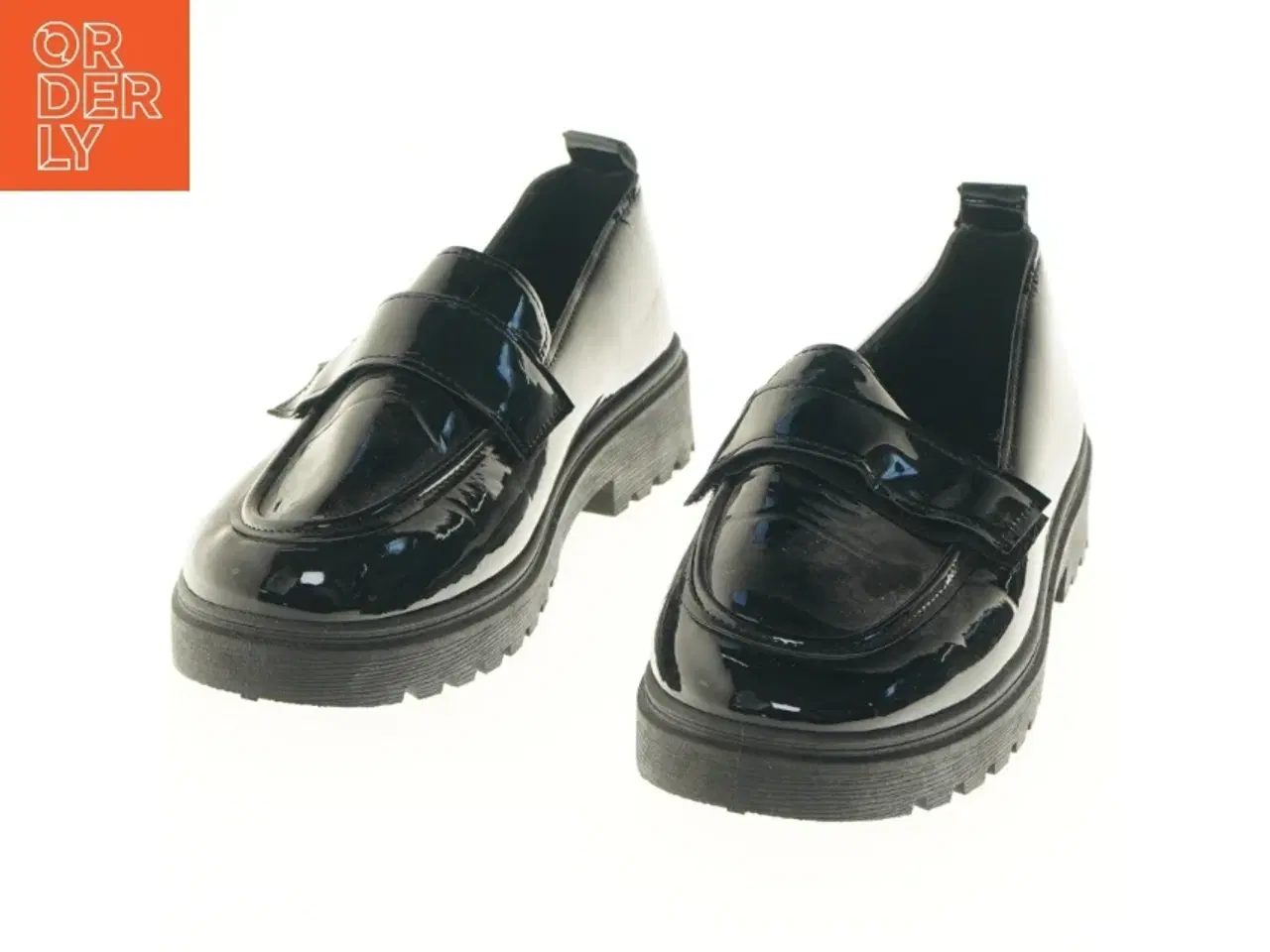 Billede 2 - Sorte lak loafers, størrelse 39