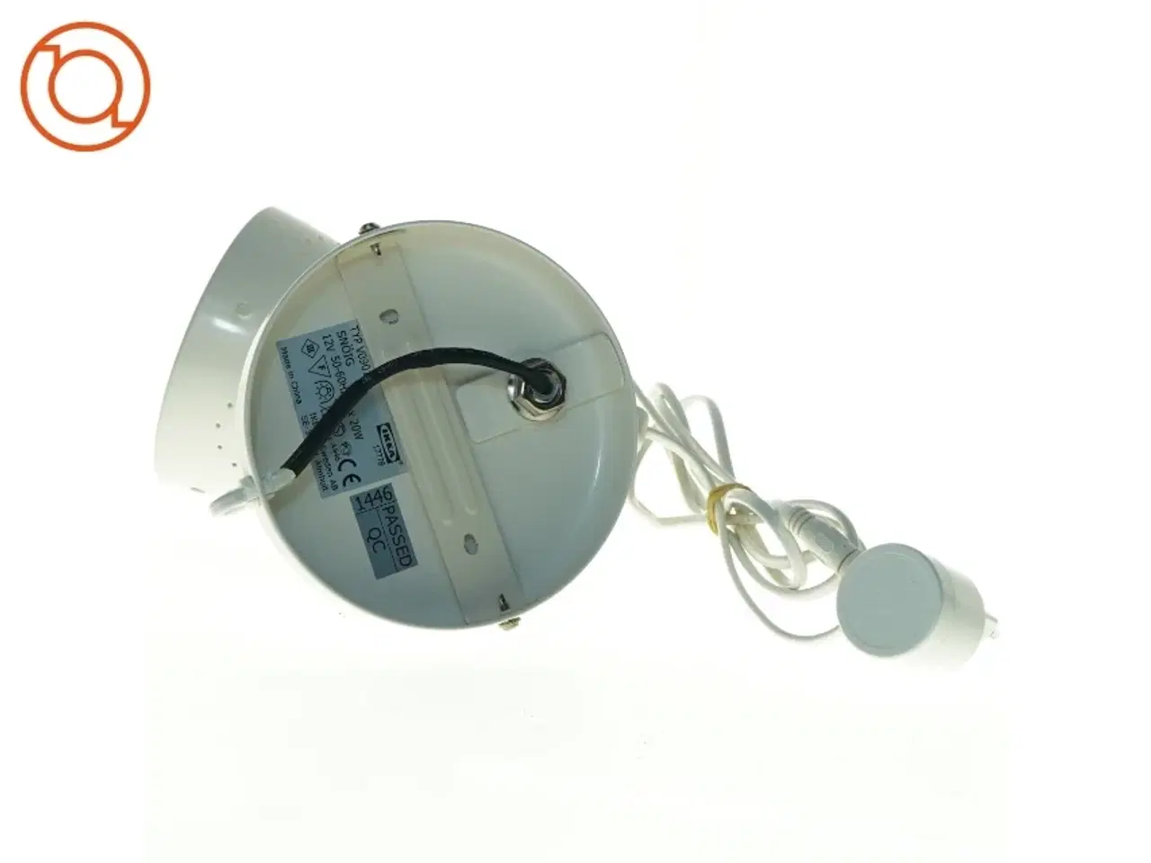 Billede 3 - Hvid bordlampe (str. 20 x 17 25 cm)