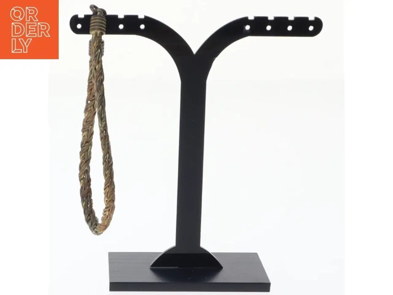 Billede 1 - Guldfarvet fletarmbånd (str. 19 cm)