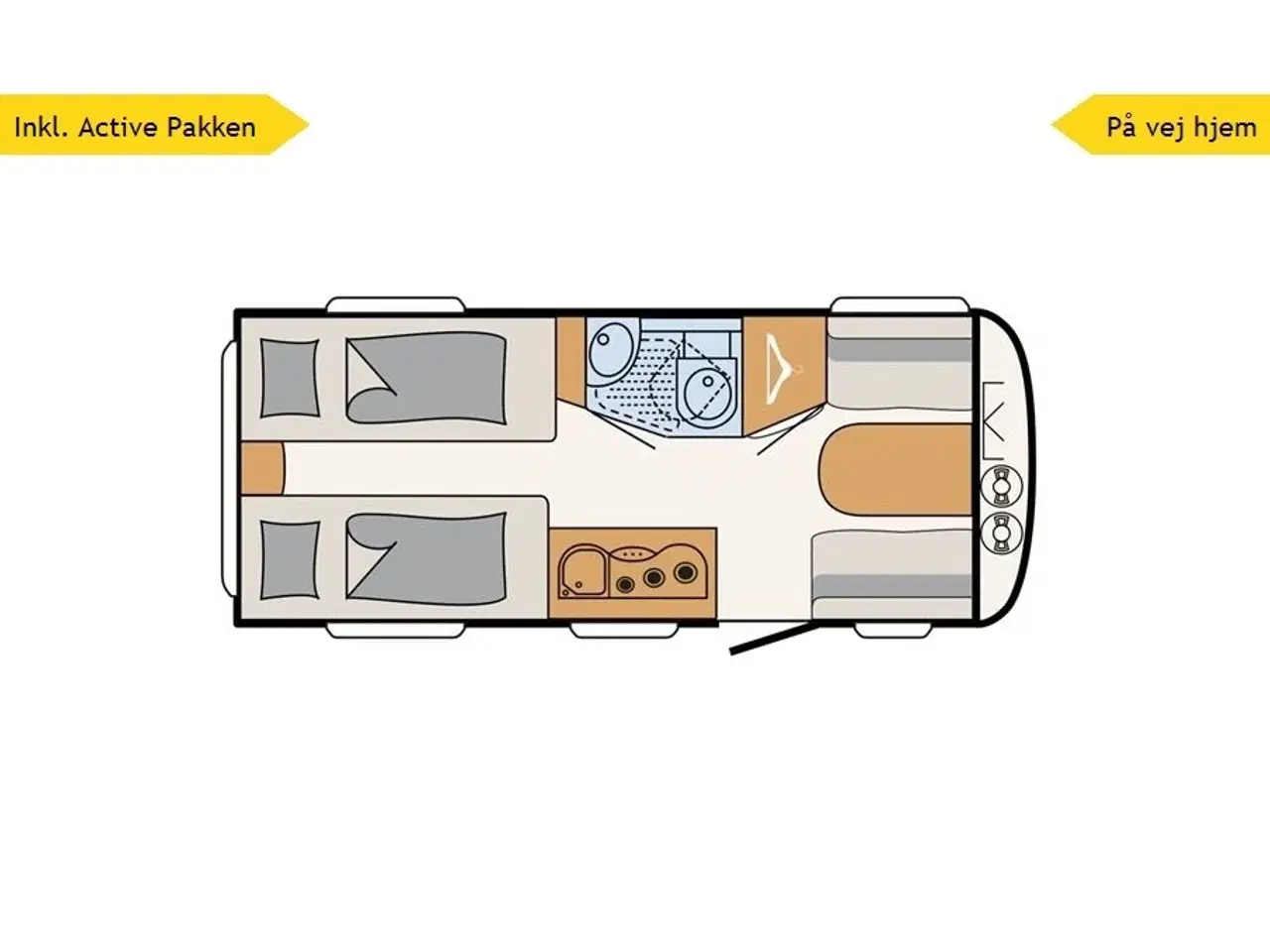 Billede 2 - 2026 - Dethleffs C joy 460 LE   Rigtig fin og let Rejsevogn med enkelsenge fra Hinshøj Caravan A/S