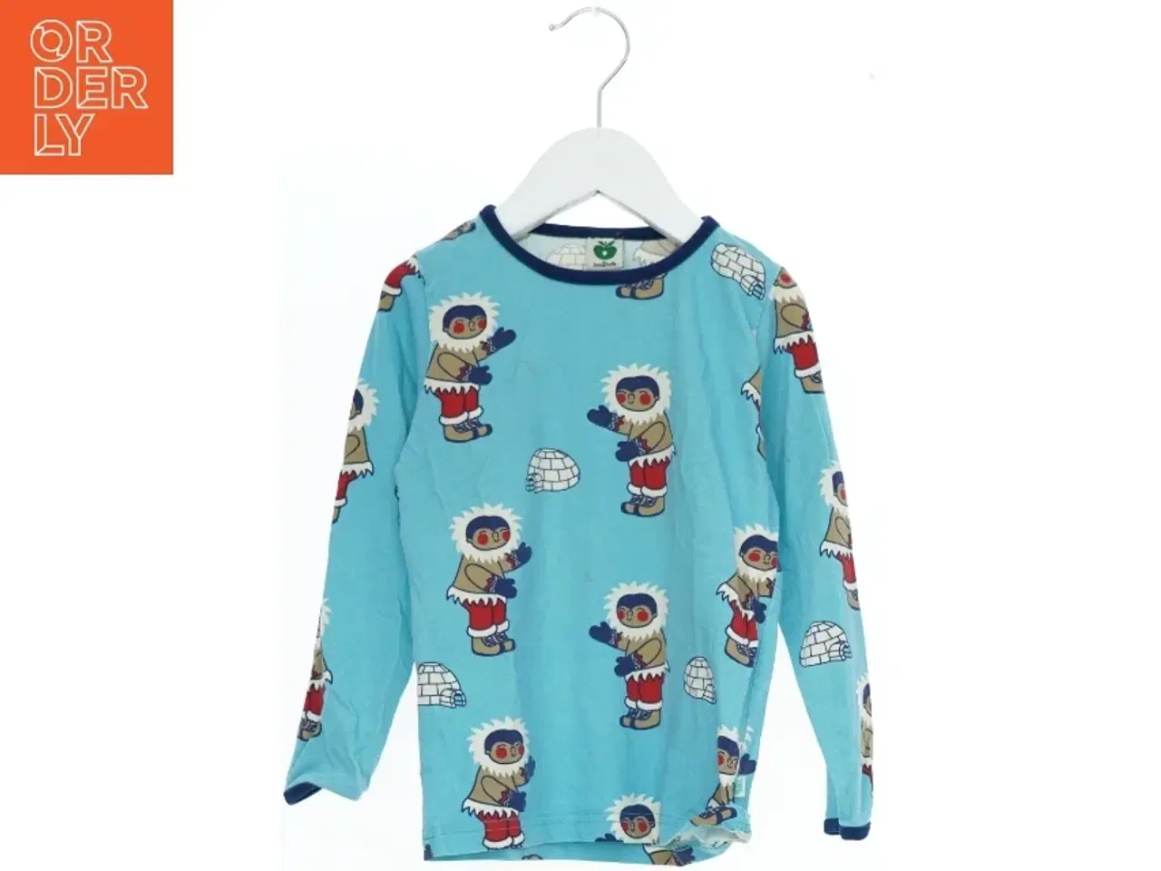 Billede 1 - Langærmet bluse med inuit og igloer fra Småfolk (str. 104)