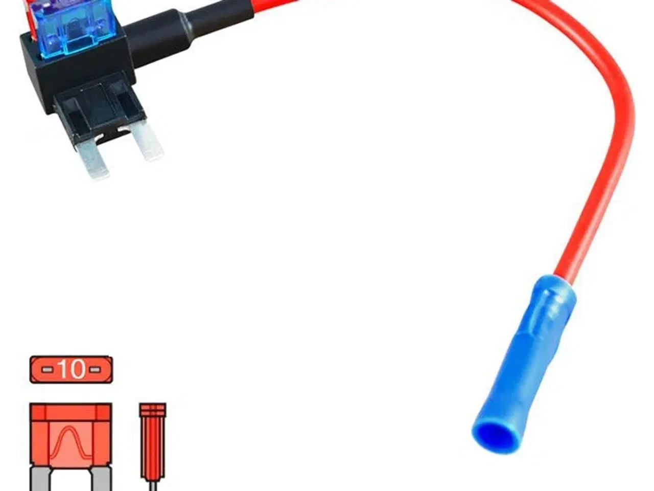Billede 1 - Ampire Tap til  Mini ATO-sikring 10A (ACS)  - 1 Stk.