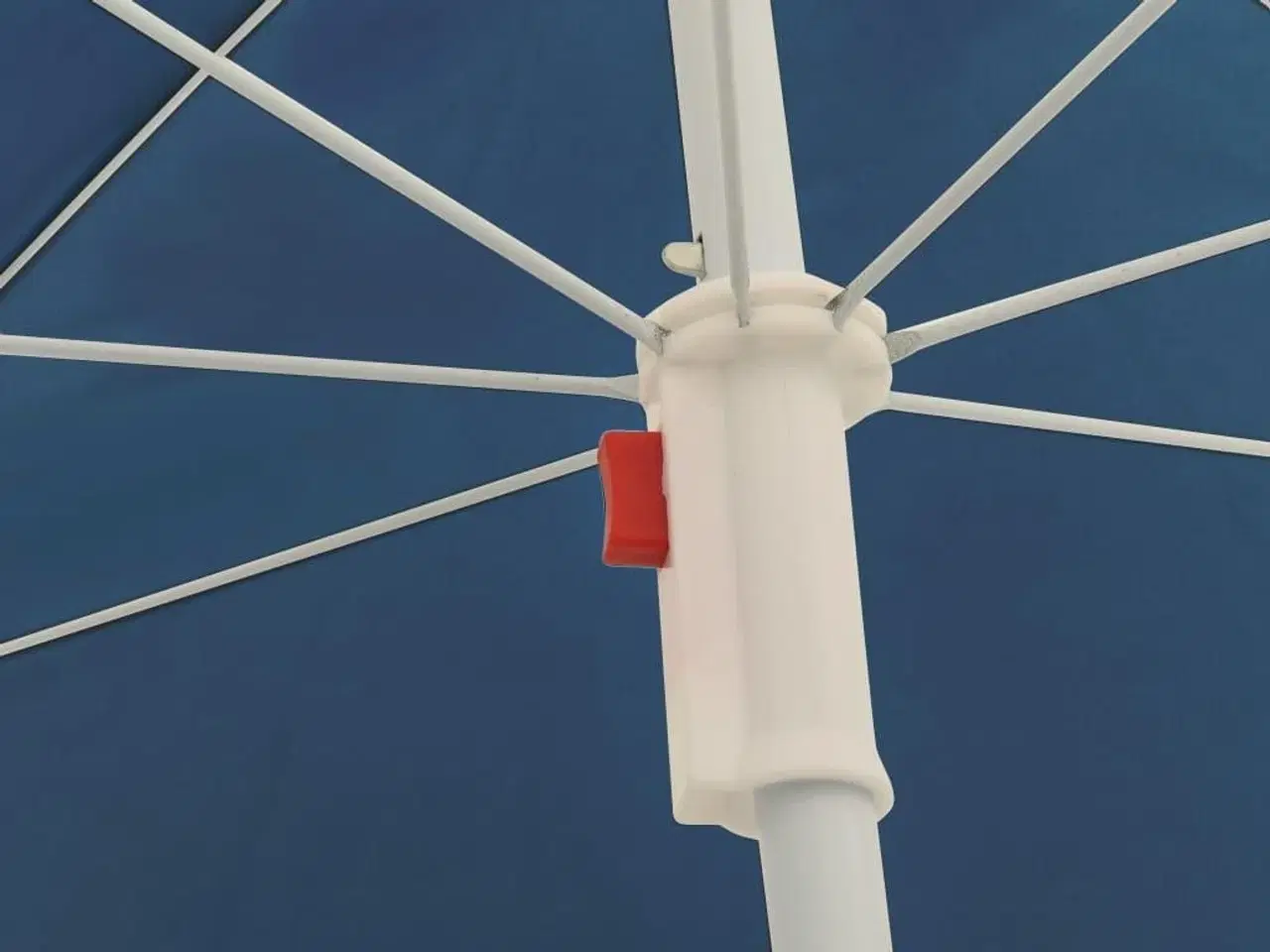 Billede 2 - Parasol 180 cm stålstang blå