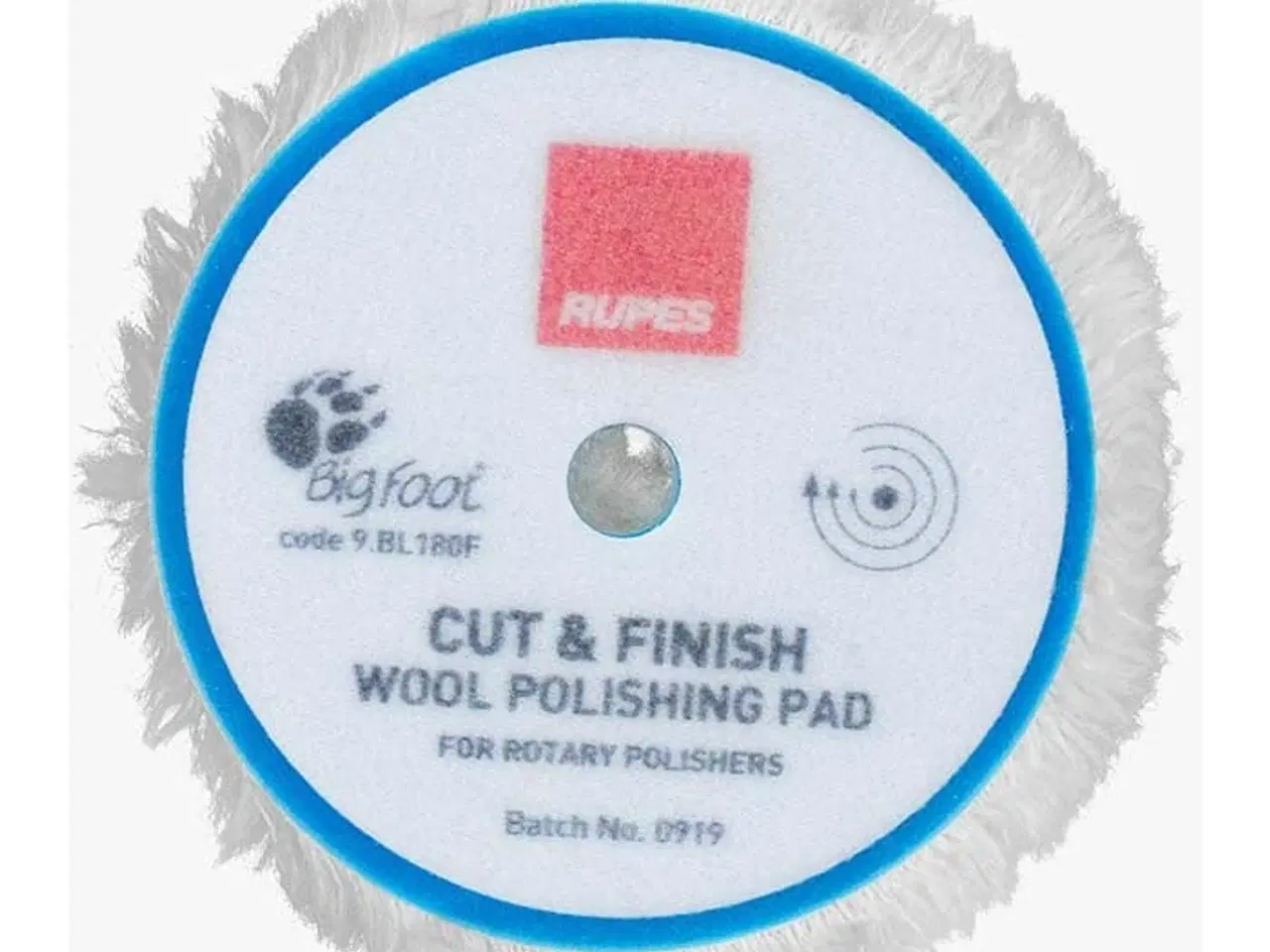 Billede 1 - Rotary Ø:80 mm wool pad, cut & finish ø75mm pad, 1 stk.