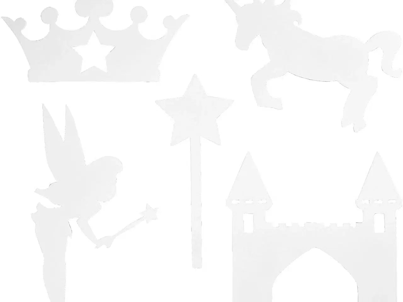 Billede 1 - Udstansede Figurer i Karton - 16 stk. Hvid