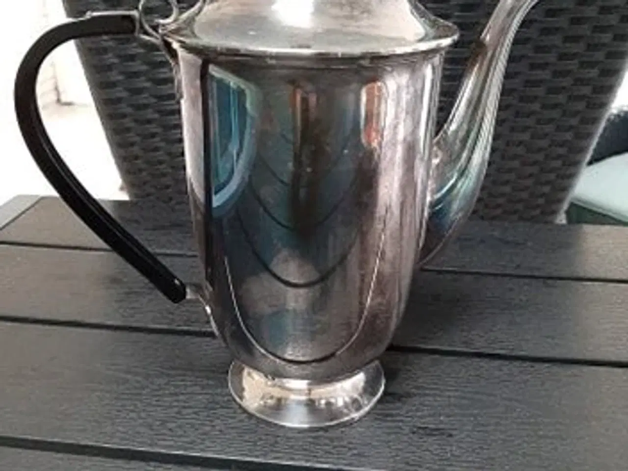 Billede 2 - Pletsølv kaffekande og et flot lille fad175