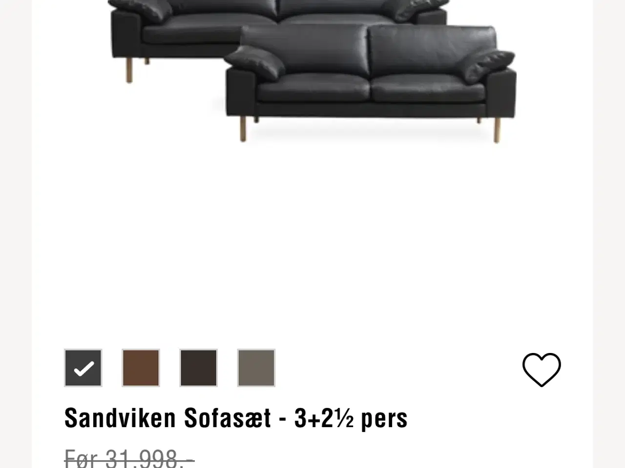 Billede 1 - Flot og stilfuld læderstue 