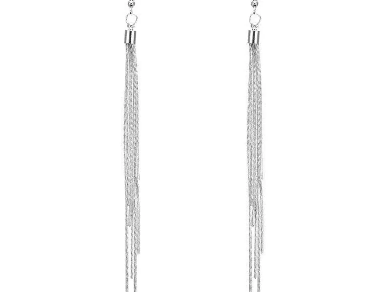 Billede 3 - Smukke lange tassel øreringe i sølv 