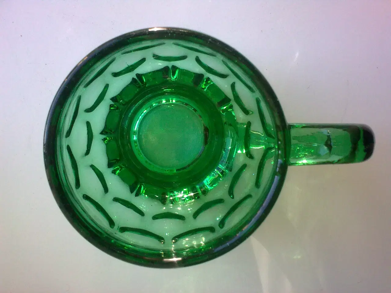 Billede 3 - VINTAGE Dansk glasværk GRØN land krus 