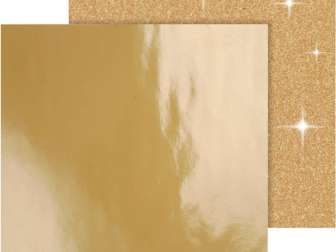Billede 1 - Designpapir , ark 30,5x30,5 cm, 120+128 g, guld, 2ark/ 1 pk.
