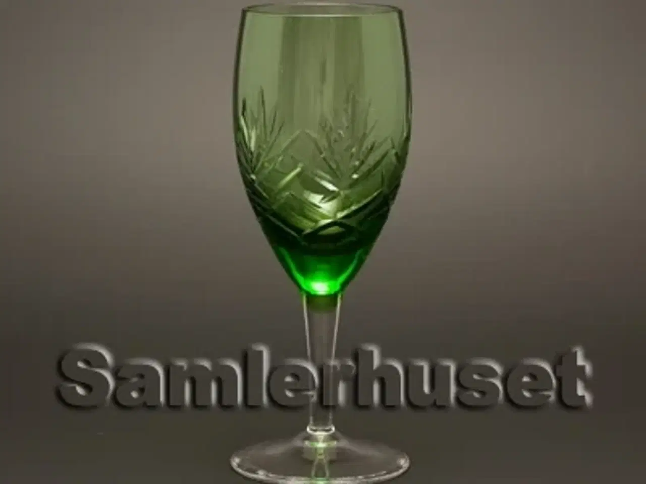 Billede 1 - Oxford Hvidvinsglas, grøn. H:160 mm.