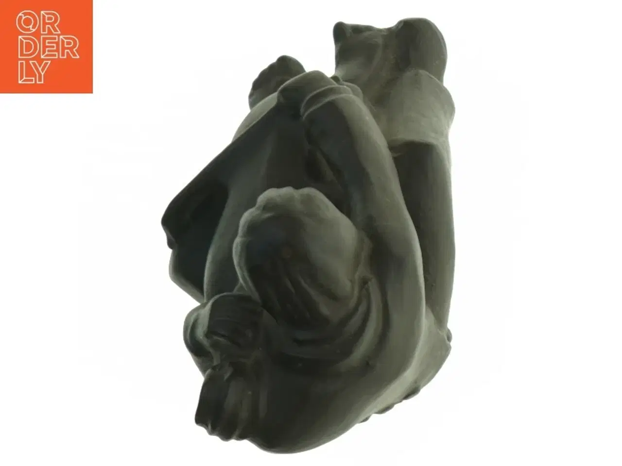 Billede 4 - Skulptur af siddende figur (str. H. 18 cm. b. 13 cm)