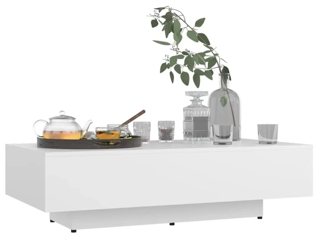 Billede 3 - Sofabord 100x49,5x31 cm konstrueret træ hvid