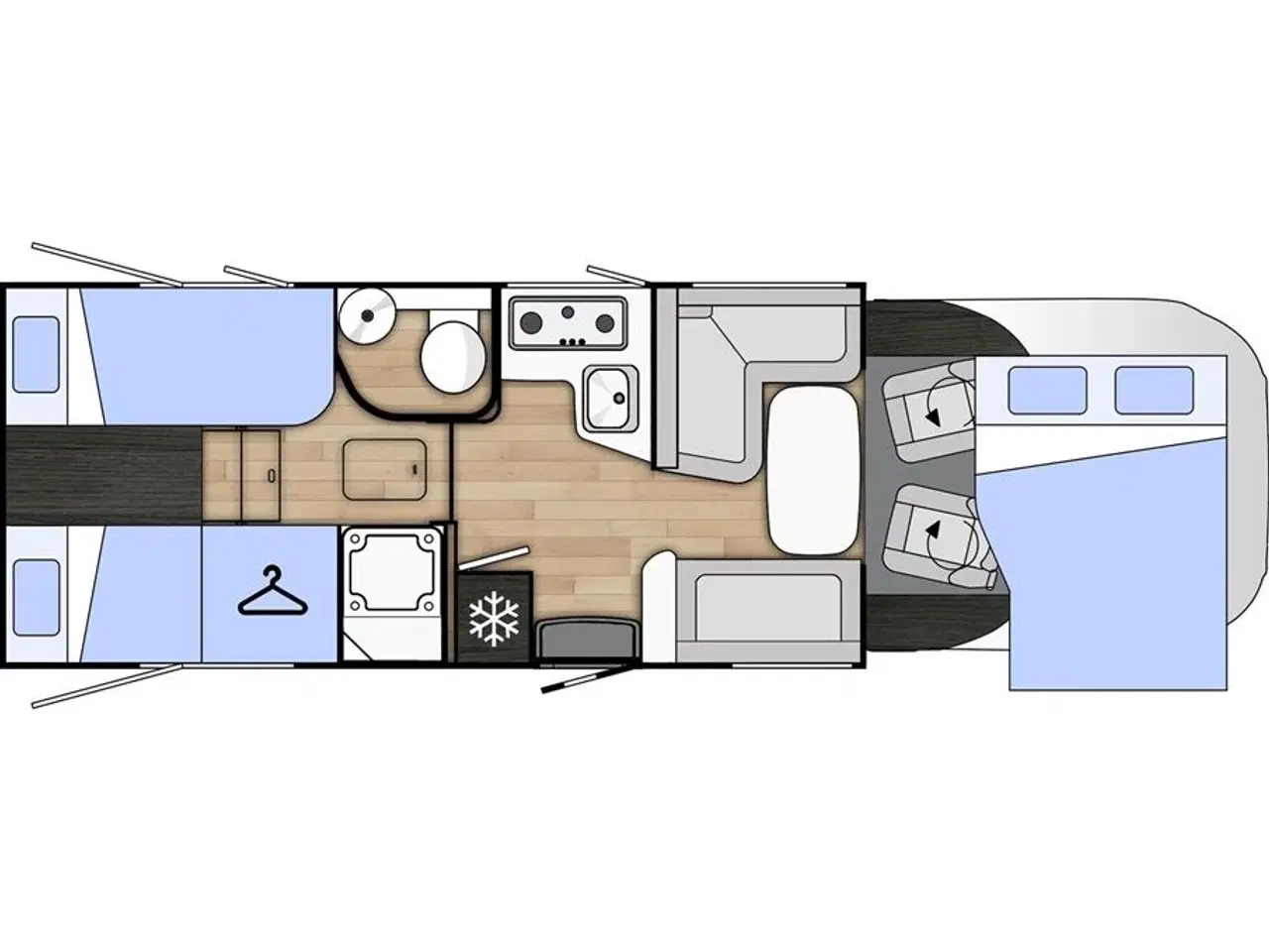Billede 5 - 2024 - Benimar Mileo 263   NK Pakke. Automatgear. 150W solceller. 200 Ah Lithium Batteri. Markise. Cykelstativ.
