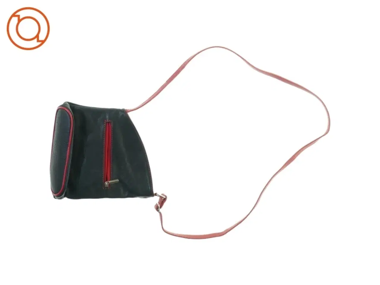 Billede 2 - Retro Vintage Tofarvet læder Crossbody Taske (str. 22 x 20 cm)