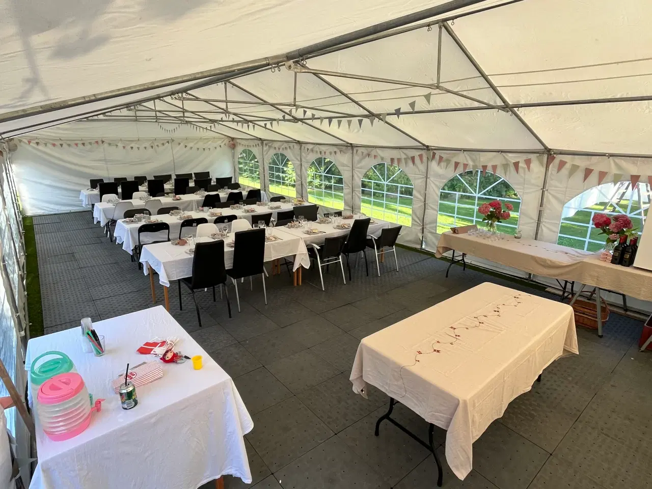 Billede 3 - Udlejning: 6x12m Partytelt/ festtelt + gulv