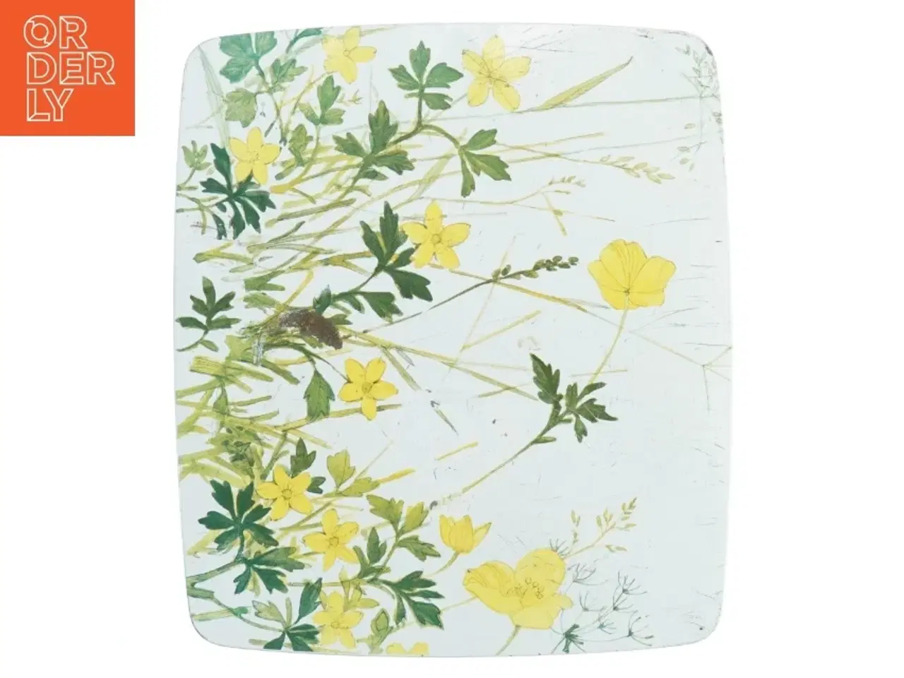 Billede 2 - Vintage Rektangulær metalæske med blomsterdesign (str. 24,5 x 21,5 cm)