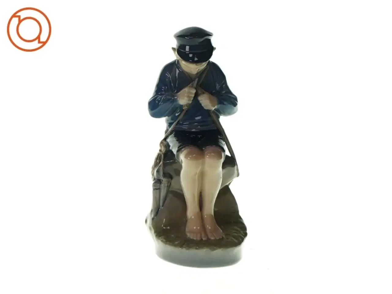 Billede 1 - Porcelænsfigur af hyrdedreng fra Royal Copenhagen (str. H: 18 cm)