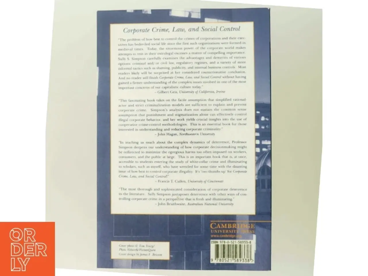 Billede 3 - Corporate crime, law, and social control af Sally S. Simpson (Bog)