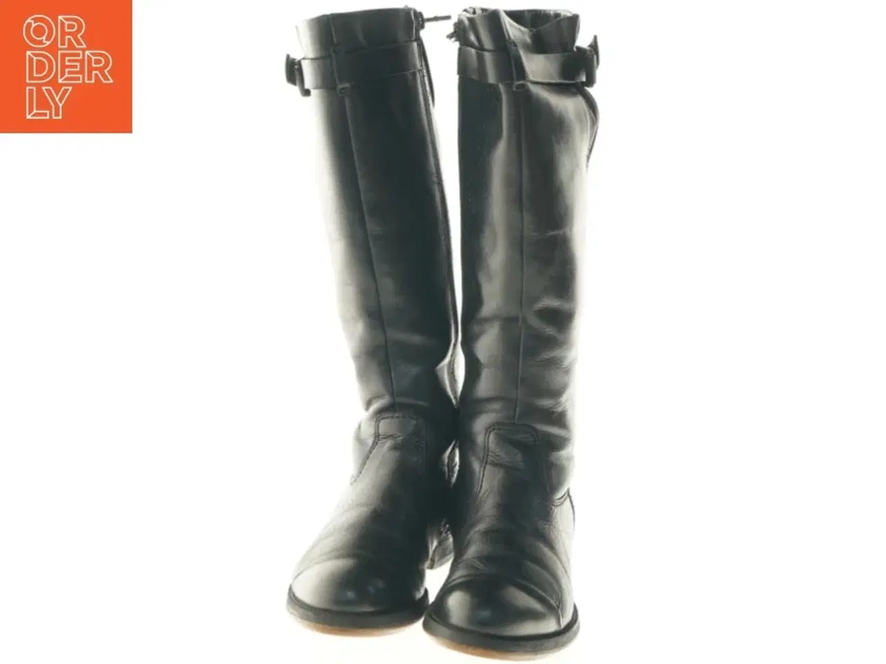 Billede 3 - Lange sorte læderstøvler fra Ecco (str. 36 )