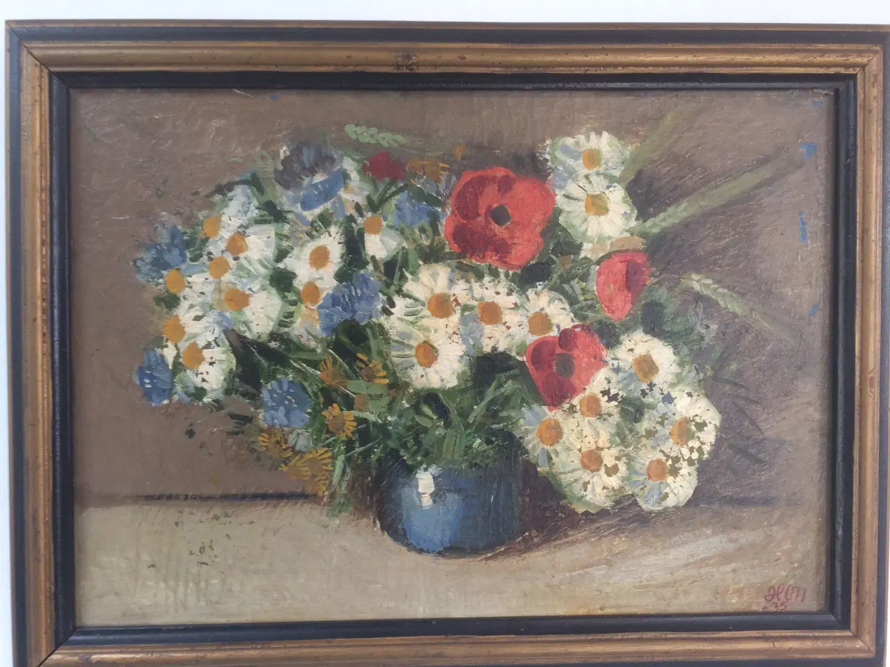 Billede 1 - Maleri af blomster i vase