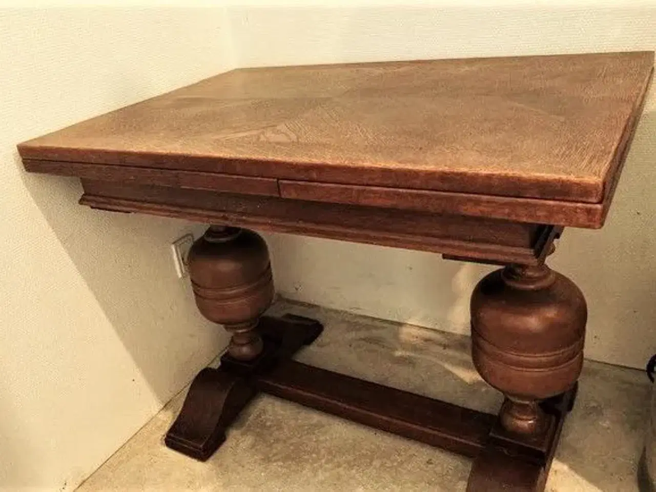 Billede 2 - Antik Egetræsbord 