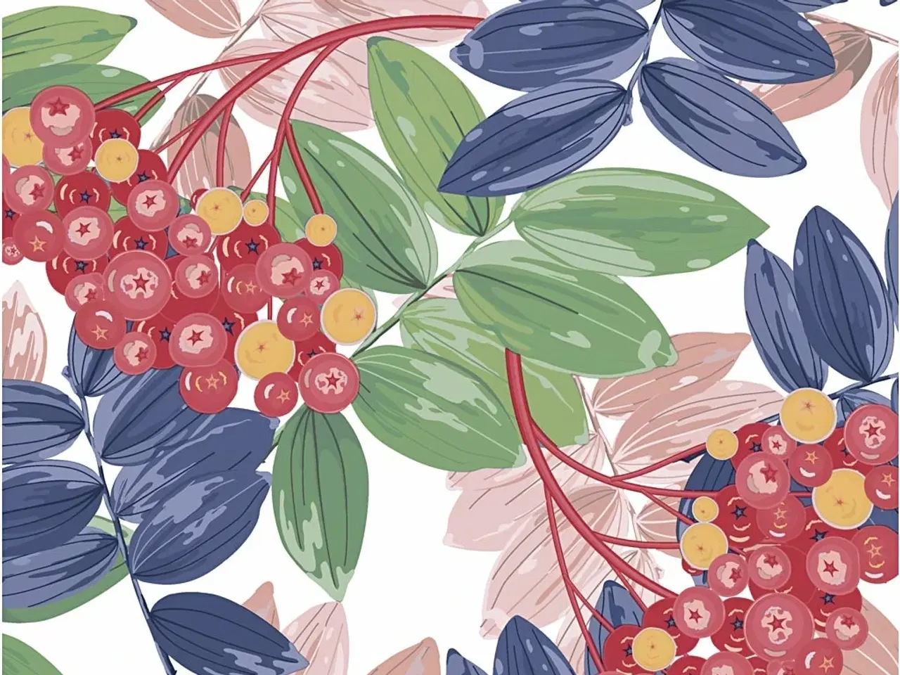 Billede 1 - Elegant Efterårs Bær Servietter 33x33 cm - 20 stk.