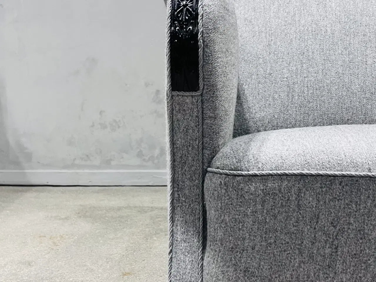 Billede 3 - Art Deco-lænestol, 1930', nyrestaureret, lys grå