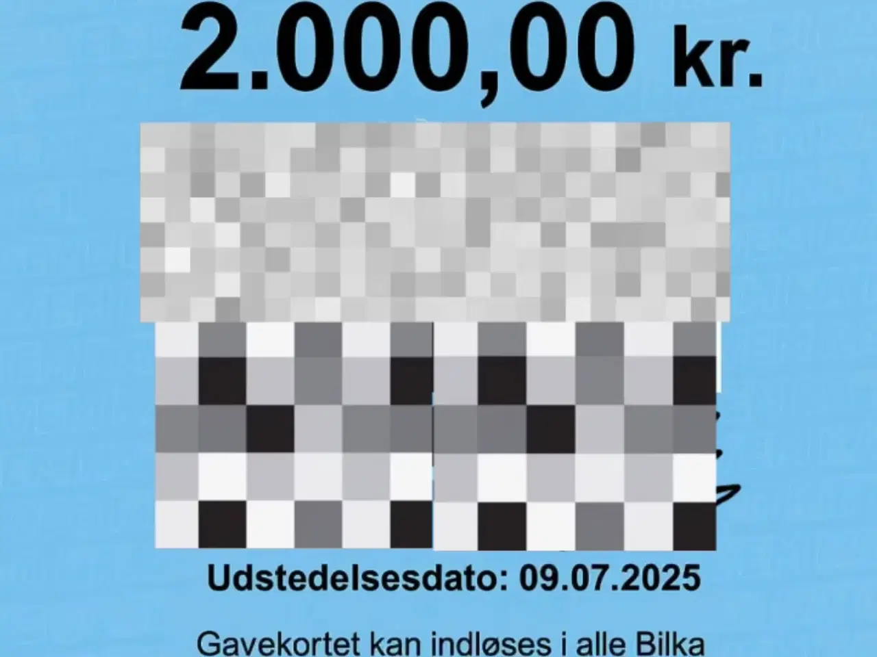 Billede 1 - 2x 2000kr. Digitale Bilka gavekort 