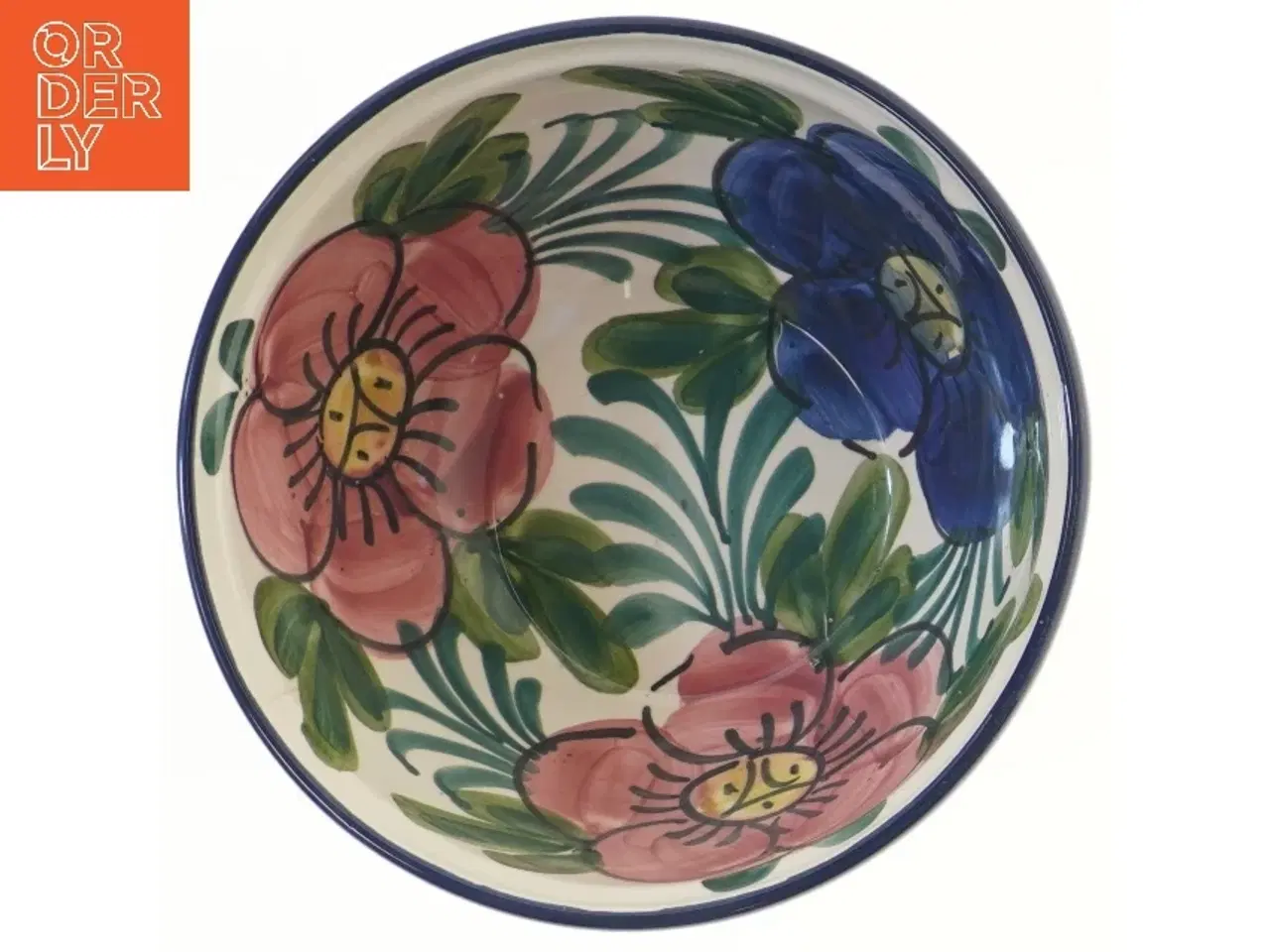 Billede 3 - Skål med blomsterdesign (str. Ø 25,5 cm)